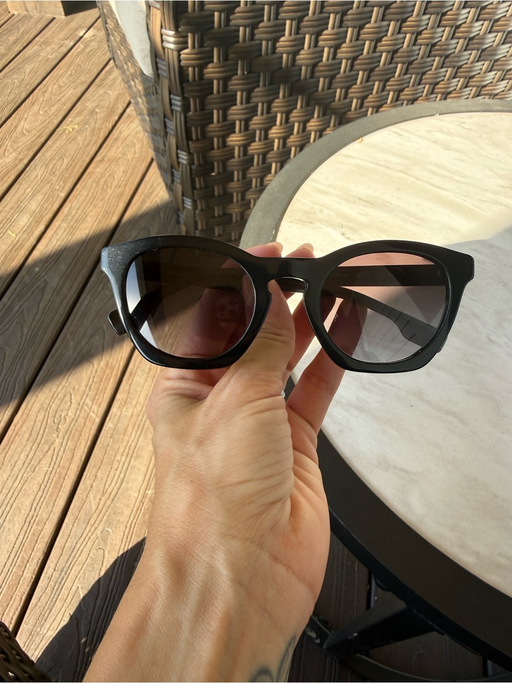 Burberry Black Oversized Cat-Eye Sunglasses